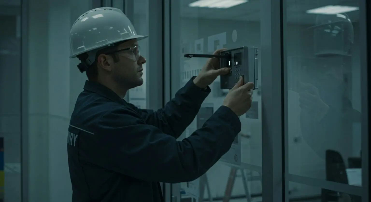 NYC HVAC technician installing rooftop unit in Manhattan with skyline visible — best HVAC website templates for NYC contractors in 2026