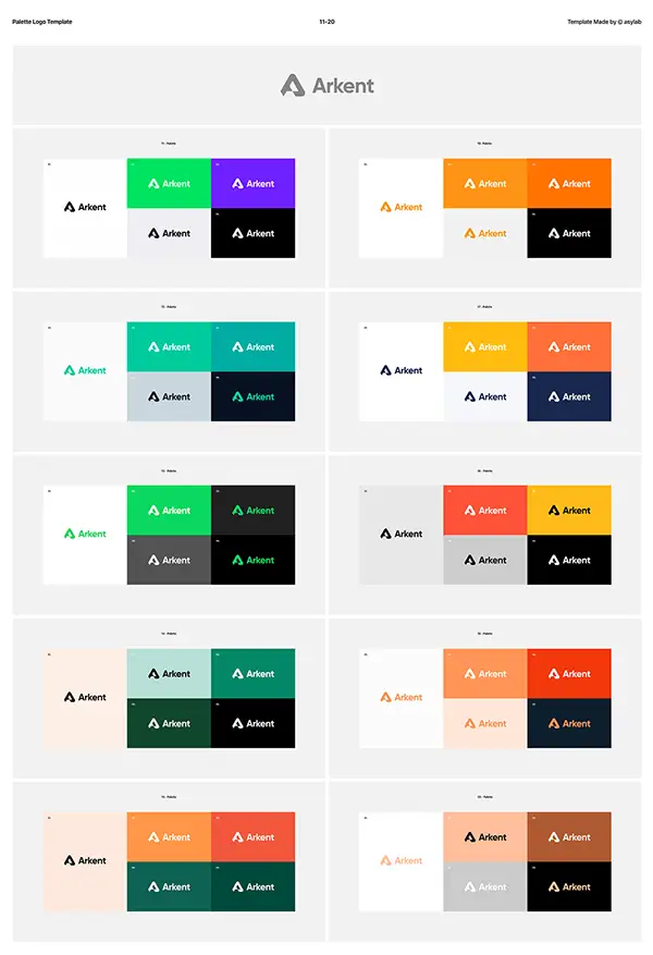 Visual brand strategy for contractors shown as a branded logo, color palette, and service van